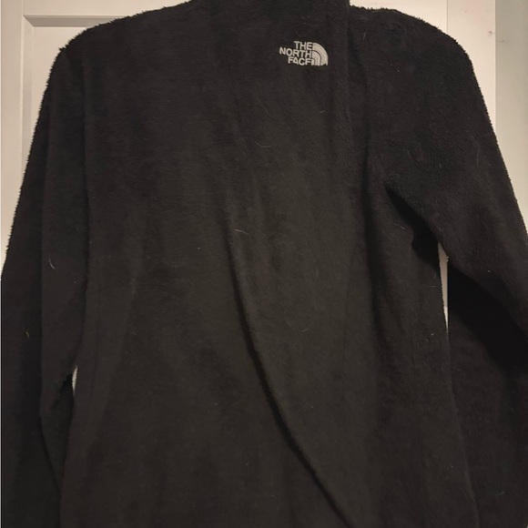 Fuzzy black zip up Northface jacket - Picture 4 of 4